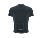 Chroma Contrast |  Short Sleeve Cycling Jersey Dark Blue - Black zip - Gray seam | Men and Women