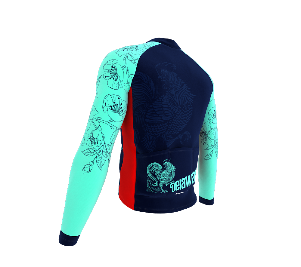 ScudoPro Pro Thermal Long Sleeve Cycling Jersey Delaware USA state Icon landmark identity  | Men and Women
