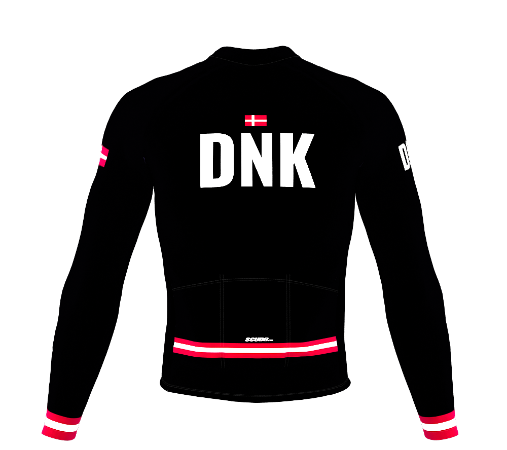 ScudoPro Pro Thermal Long Sleeve Cycling Jersey Country CODE Denmark Black | Men and Women