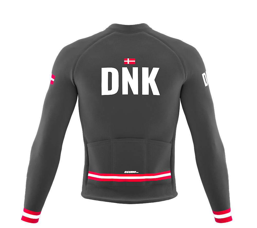 ScudoPro Pro Thermal Long Sleeve Cycling Jersey Country CODE Denmark Gray | Men and Women