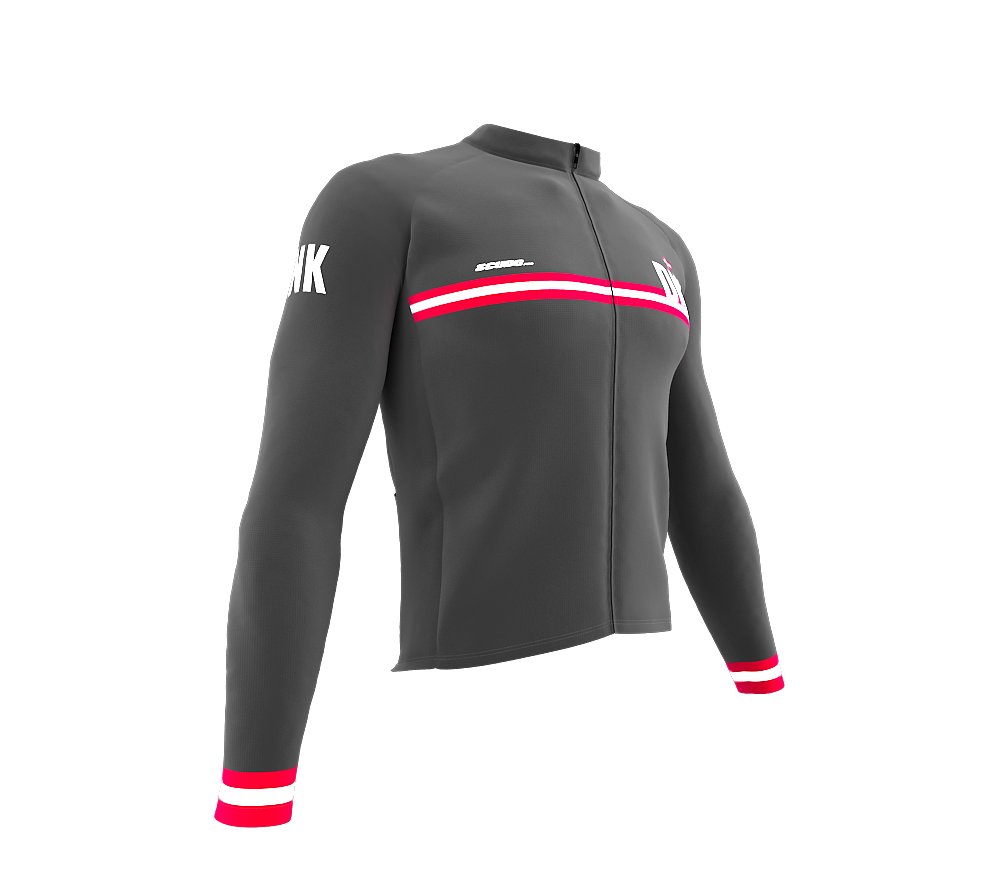 ScudoPro Pro Thermal Long Sleeve Cycling Jersey Country CODE Denmark Gray | Men and Women