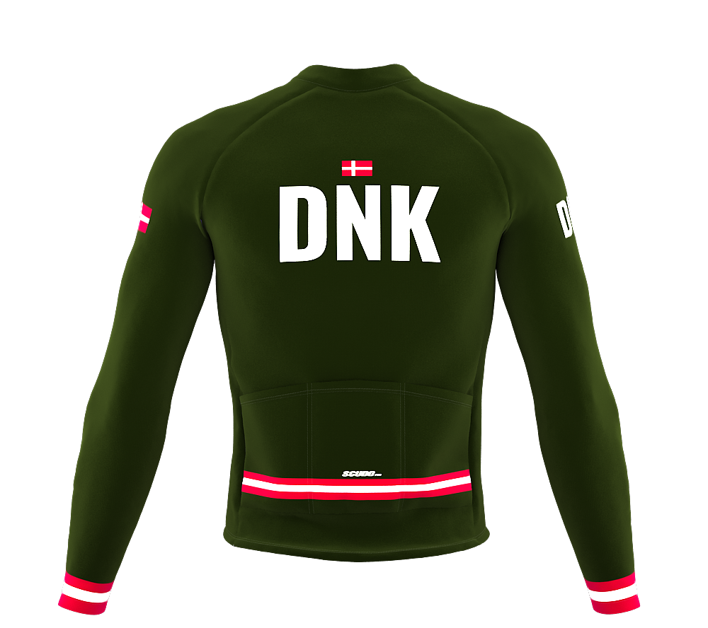 ScudoPro Pro Thermal Long Sleeve Cycling Jersey Country CODE Denmark Green | Men and Women