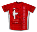 ScudoPro Denmark Men's Cycling Jersey - Short Sleeve Breathable Bike Shirt
