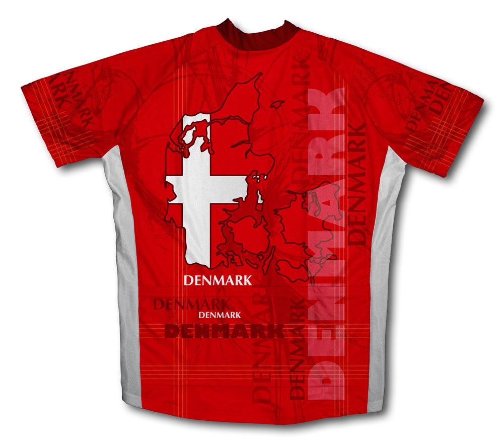 Denmark Short Sleeve Cycling Jersey for Men and Women