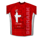Denmark Short Sleeve Cycling Jersey for Men and Women