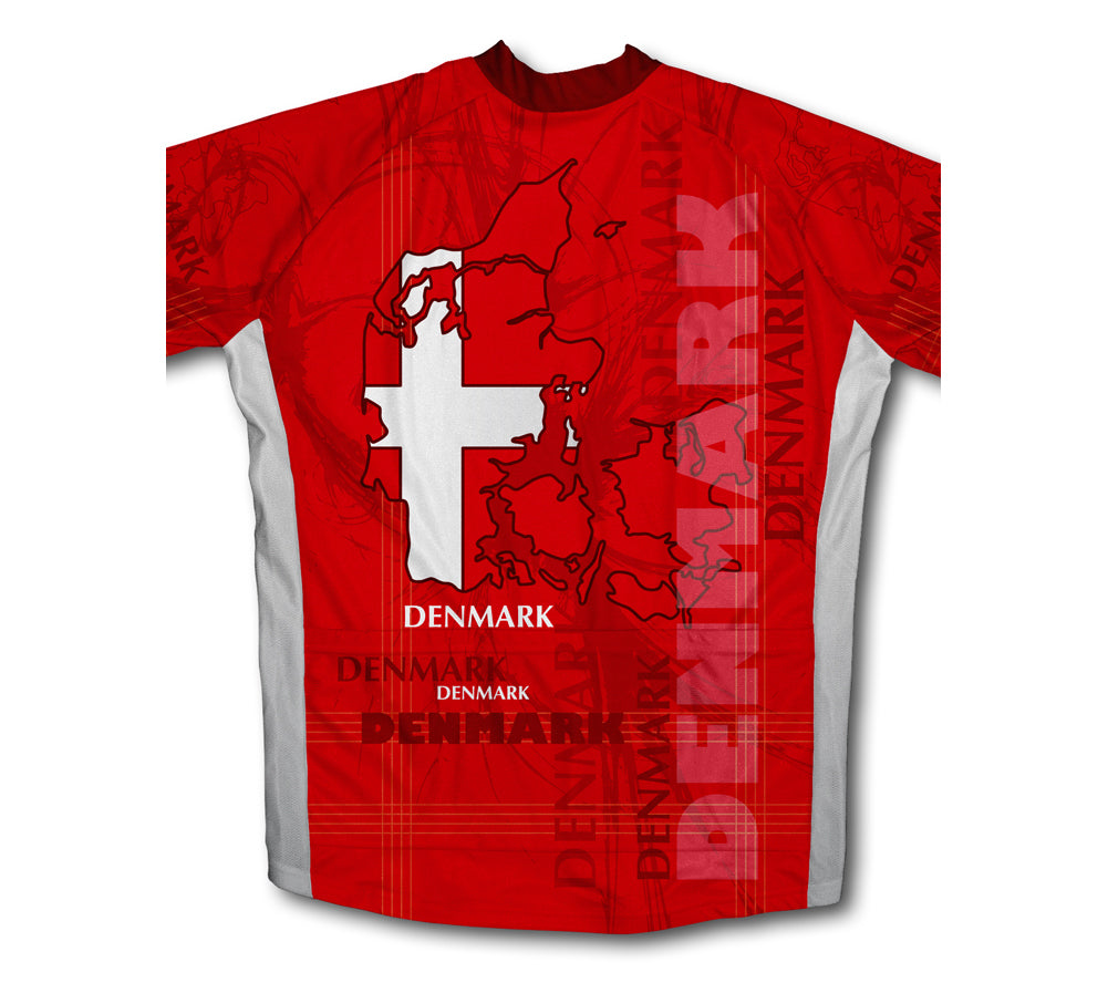 Denmark Short Sleeve Cycling Jersey for Men and Women