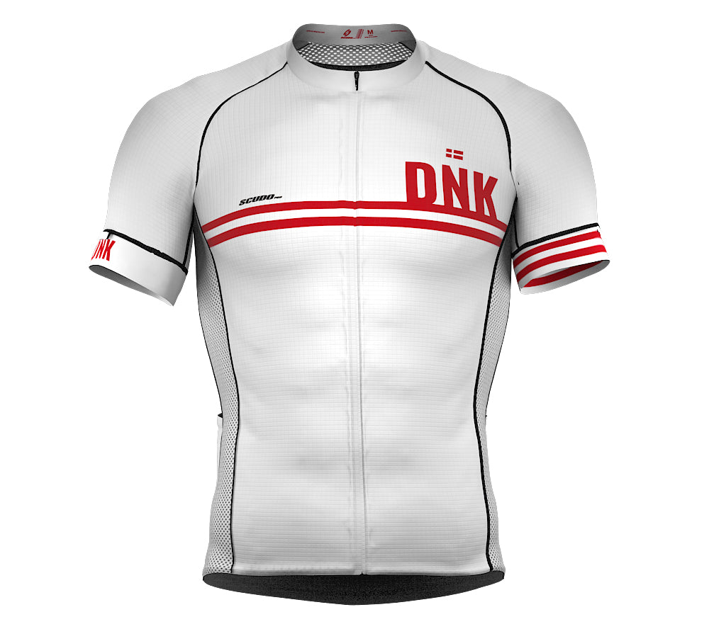 Denmark White CODE Short Sleeve Cycling PRO Jersey for Men and WomenDenmark White CODE Short Sleeve Cycling PRO Jersey for Men and Women