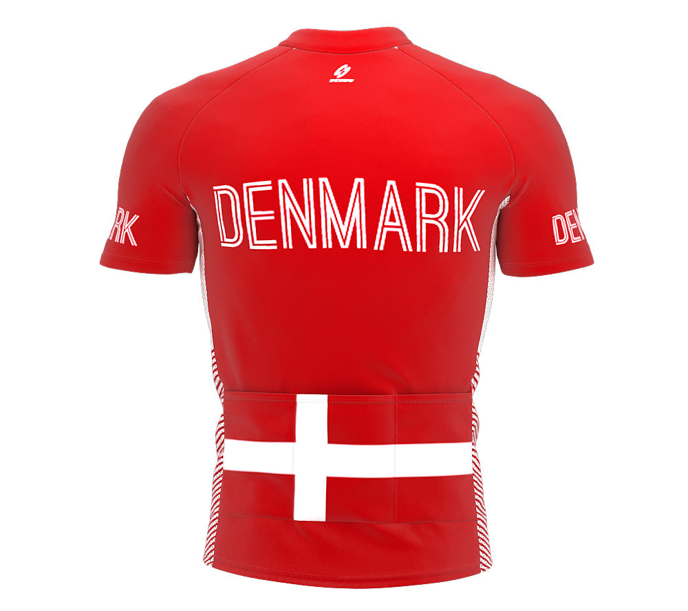 Denmark  Full Zipper Bike Short Sleeve Cycling Jersey