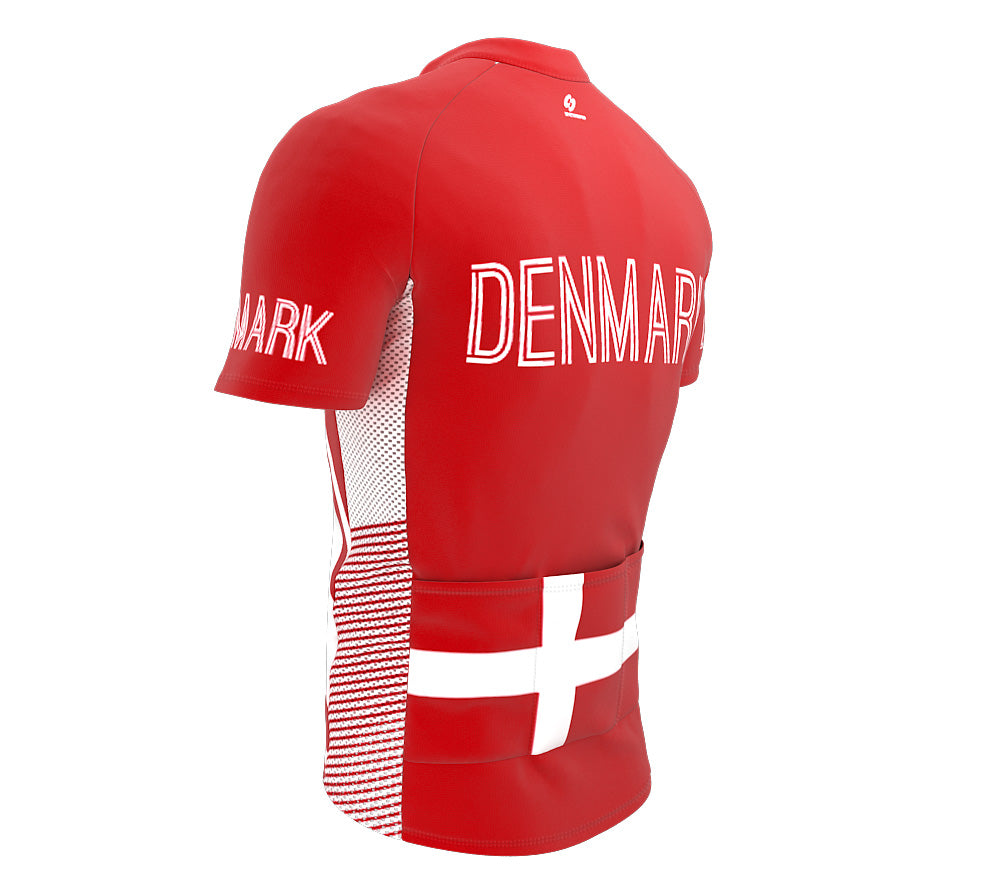 Denmark  Full Zipper Bike Short Sleeve Cycling Jersey