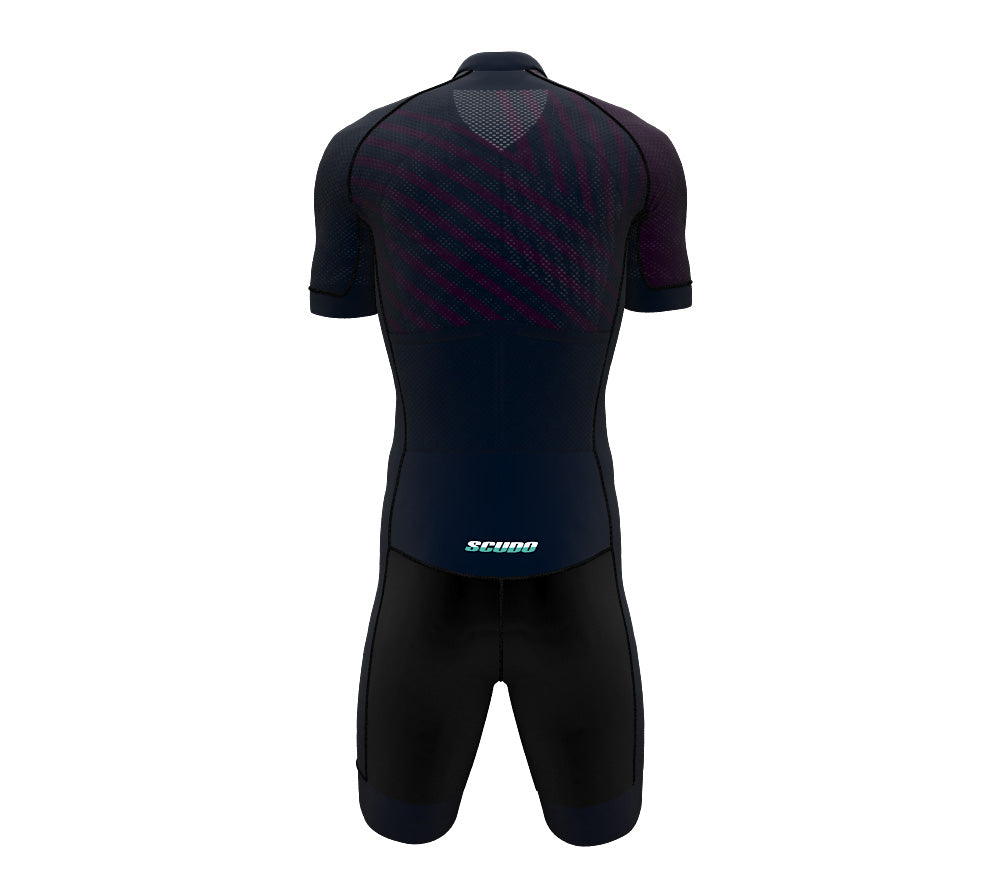 Diagonals Purple Scudopro Cycling Speedsuit for Man