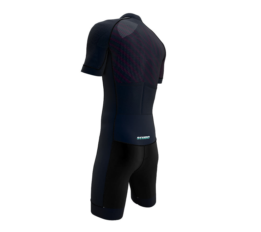 Diagonals Purple Scudopro Cycling Speedsuit for Man