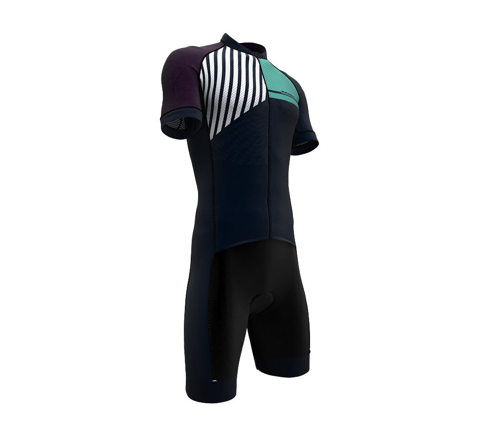 Diagonals Purple Scudopro Cycling Speedsuit for Man