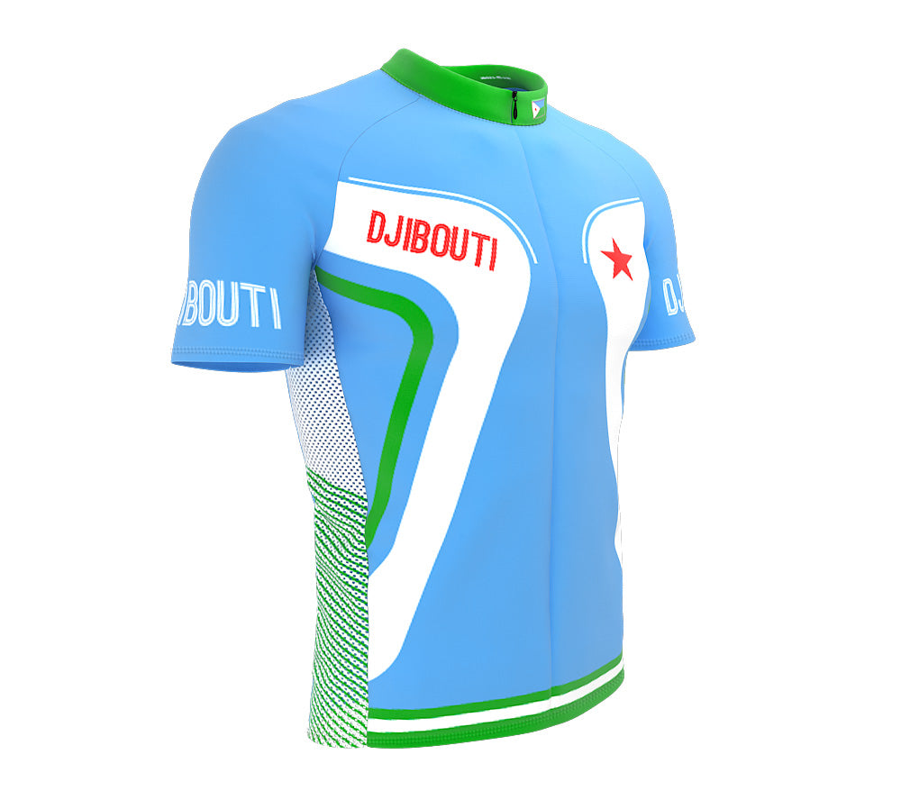 Djibouti  Full Zipper Bike Short Sleeve Cycling Jersey