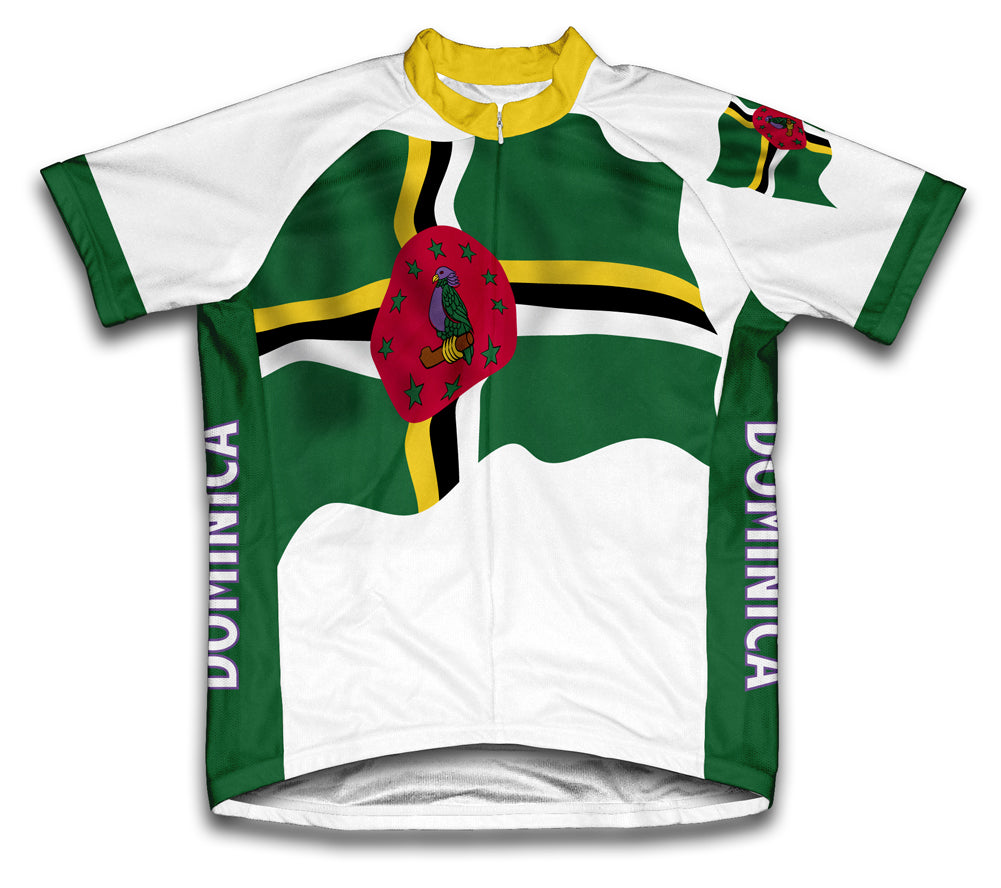 Dominica Flag Cycling Jersey for Men and Women