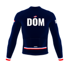 ScudoPro Pro Thermal Long Sleeve Cycling Jersey Country CODE Dominican Republic Blue | Men and Women