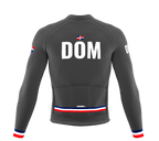 ScudoPro Pro Thermal Long Sleeve Cycling Jersey Country CODE Dominican Republic Gray | Men and Women