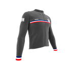 ScudoPro Pro Thermal Long Sleeve Cycling Jersey Country CODE Dominican Republic Gray | Men and Women