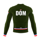 ScudoPro Pro Thermal Long Sleeve Cycling Jersey Country CODE Dominican Republic Green | Men and Women