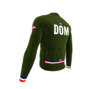 ScudoPro Pro Thermal Long Sleeve Cycling Jersey Country CODE Dominican Republic Green | Men and Women
