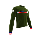 ScudoPro Pro Thermal Long Sleeve Cycling Jersey Country CODE Dominican Republic Green | Men and Women