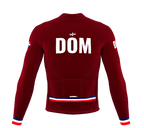ScudoPro Pro Thermal Long Sleeve Cycling Jersey Country CODE Dominican Republic Vine | Men and Women