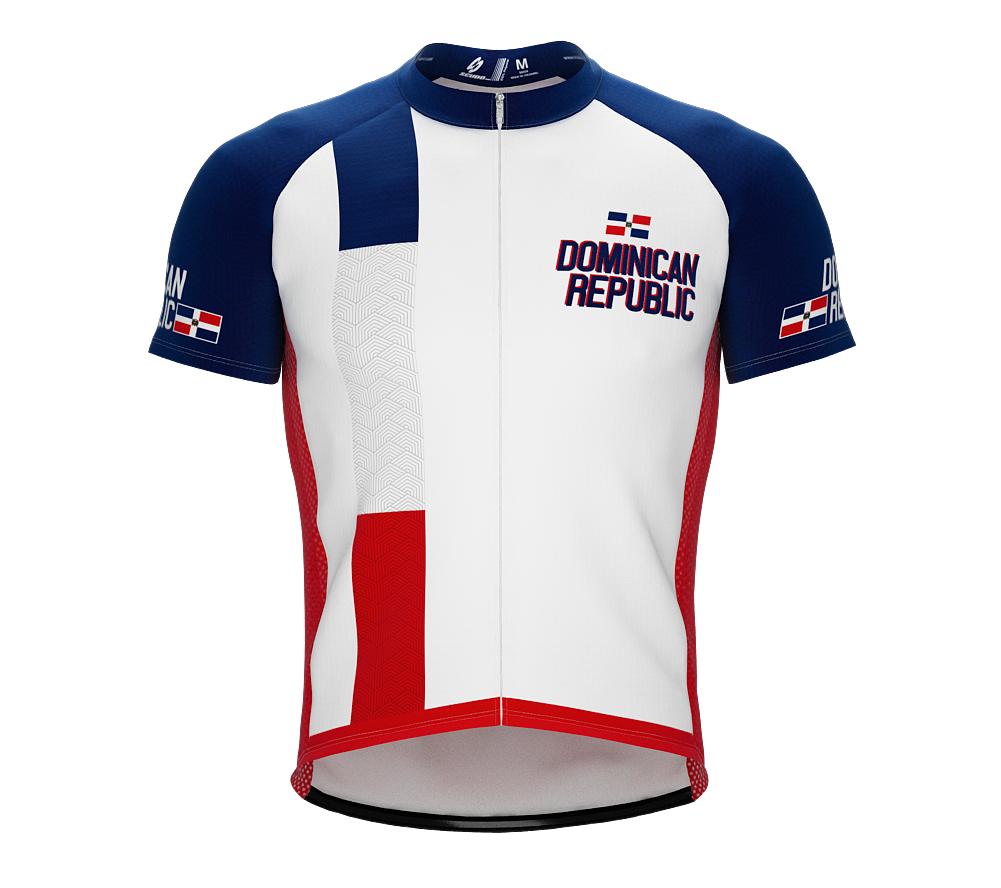 Dominican Republic Flag Short Sleeve Cycling Jersey Cycling Jersey for Men  And Women – ScudoPro ScudoPro