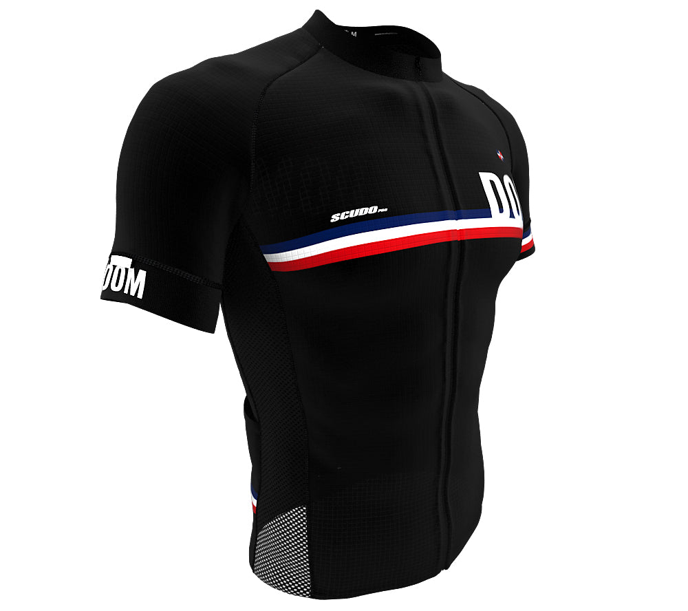 Dominican Republic Black CODE Short Sleeve Cycling PRO Jersey for Men and Women