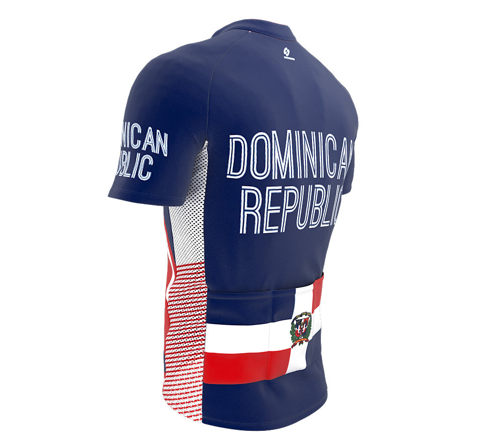 Dominican Republic  Full Zipper Bike Short Sleeve Cycling Jersey