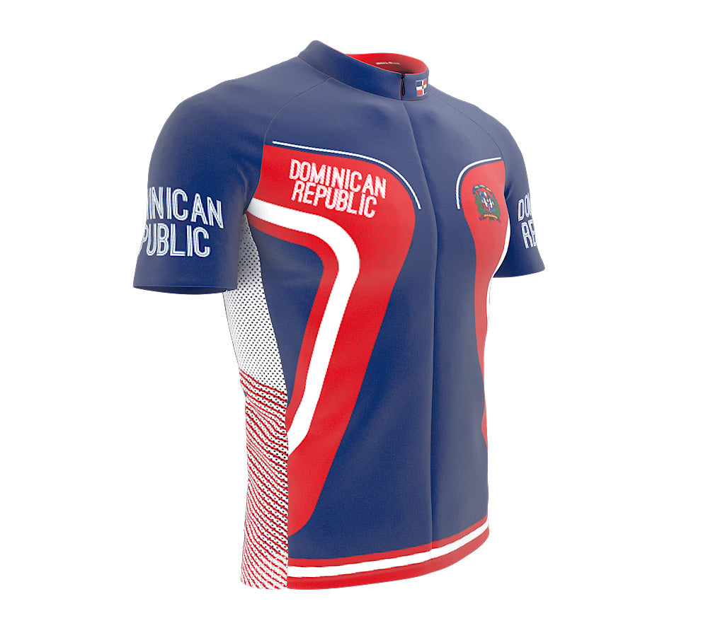 Dominican Republic  Full Zipper Bike Short Sleeve Cycling Jersey