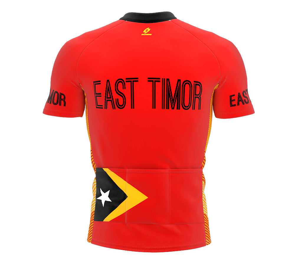 East Timor  Full Zipper Bike Short Sleeve Cycling Jersey