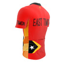 East Timor  Full Zipper Bike Short Sleeve Cycling Jersey