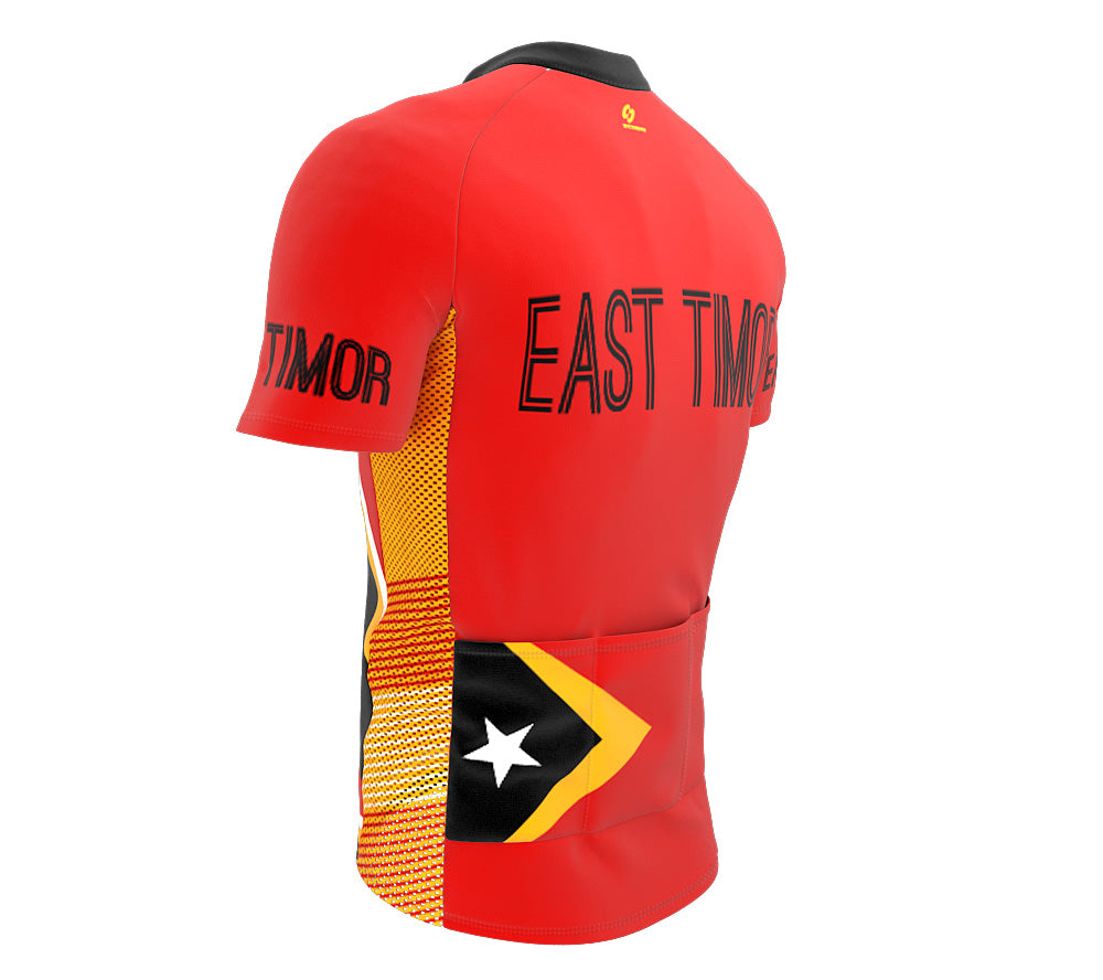 East Timor  Full Zipper Bike Short Sleeve Cycling Jersey