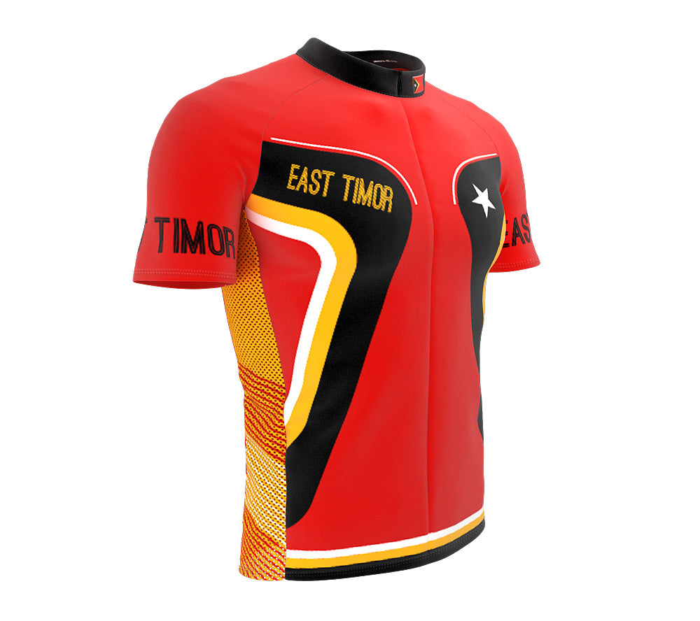East Timor  Full Zipper Bike Short Sleeve Cycling Jersey