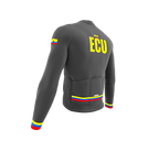 ScudoPro Pro Thermal Long Sleeve Cycling Jersey Country CODE Ecuador Gray | Men and Women