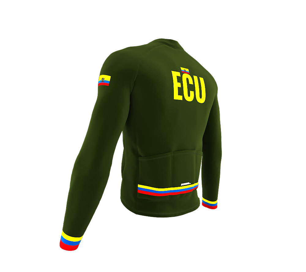 ScudoPro Pro Thermal Long Sleeve Cycling Jersey Country CODE Ecuador Green | Men and Women