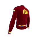 ScudoPro Pro Thermal Long Sleeve Cycling Jersey Country CODE Ecuador Vine | Men and Women