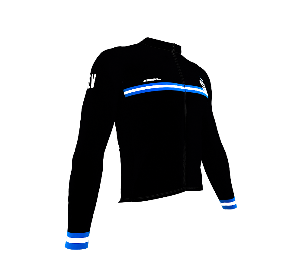 ScudoPro Pro Thermal Long Sleeve Cycling Jersey Country CODE El Salvador Black | Men and Women