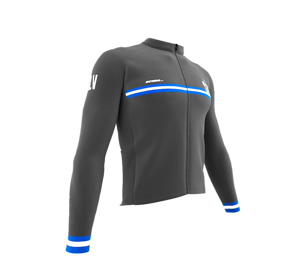 ScudoPro Pro Thermal Long Sleeve Cycling Jersey Country CODE El Salvador Gray | Men and Women