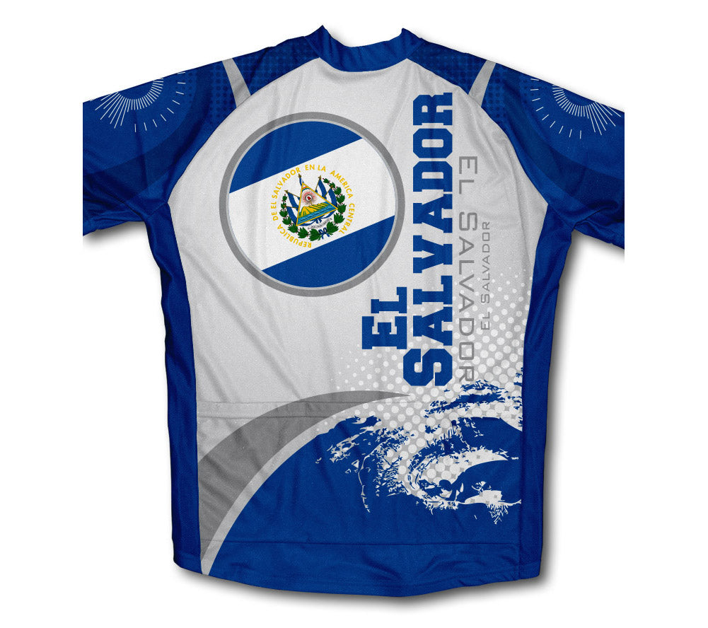 El Salvador Flag Winter Thermal Cycling Jersey