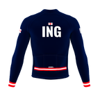 ScudoPro Pro Thermal Long Sleeve Cycling Jersey Country CODE England Blue | Men and Women