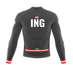 ScudoPro Pro Thermal Long Sleeve Cycling Jersey Country CODE England Gray | Men and Women