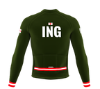 ScudoPro Pro Thermal Long Sleeve Cycling Jersey Country CODE England Green | Men and Women