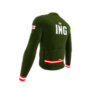 ScudoPro Pro Thermal Long Sleeve Cycling Jersey Country CODE England Green | Men and Women