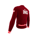 ScudoPro Pro Thermal Long Sleeve Cycling Jersey Country CODE England Vine | Men and Women