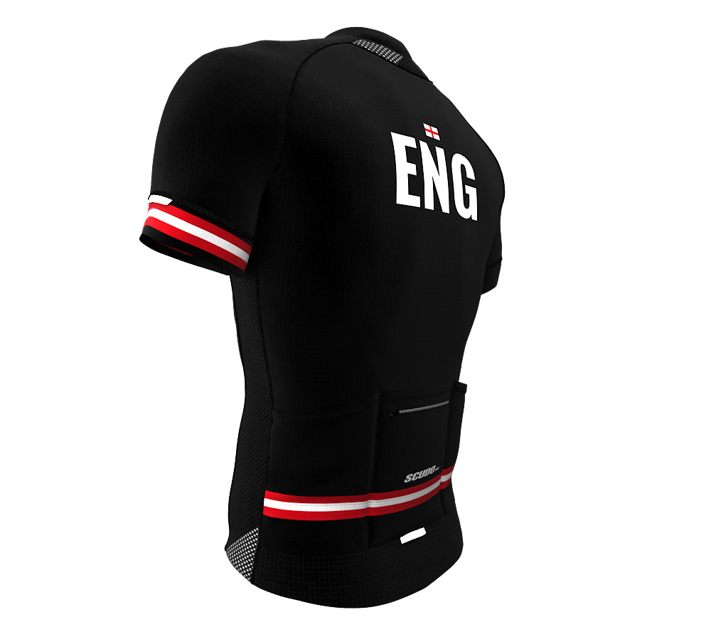 England Black CODE Short Sleeve Cycling PRO Jersey for Men and Women