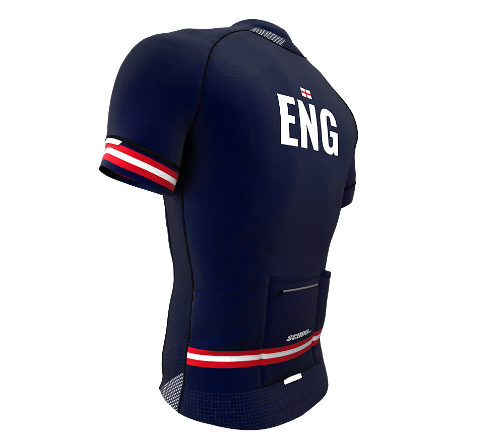 England Blue CODE Short Sleeve Cycling PRO Jersey for Men and Women