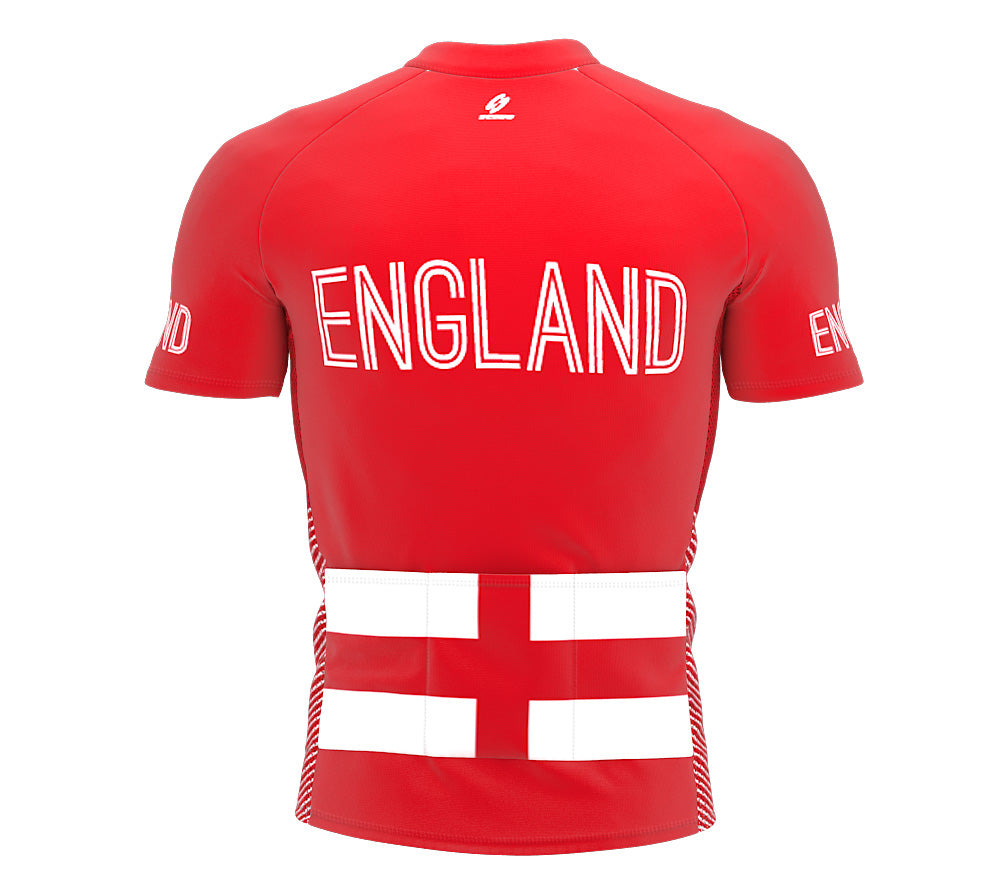 England  Full Zipper Bike Short Sleeve Cycling Jersey