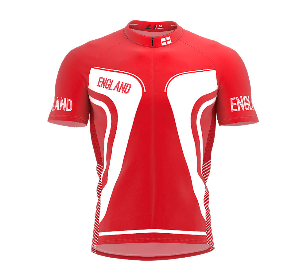 England  Full Zipper Bike Short Sleeve Cycling Jersey