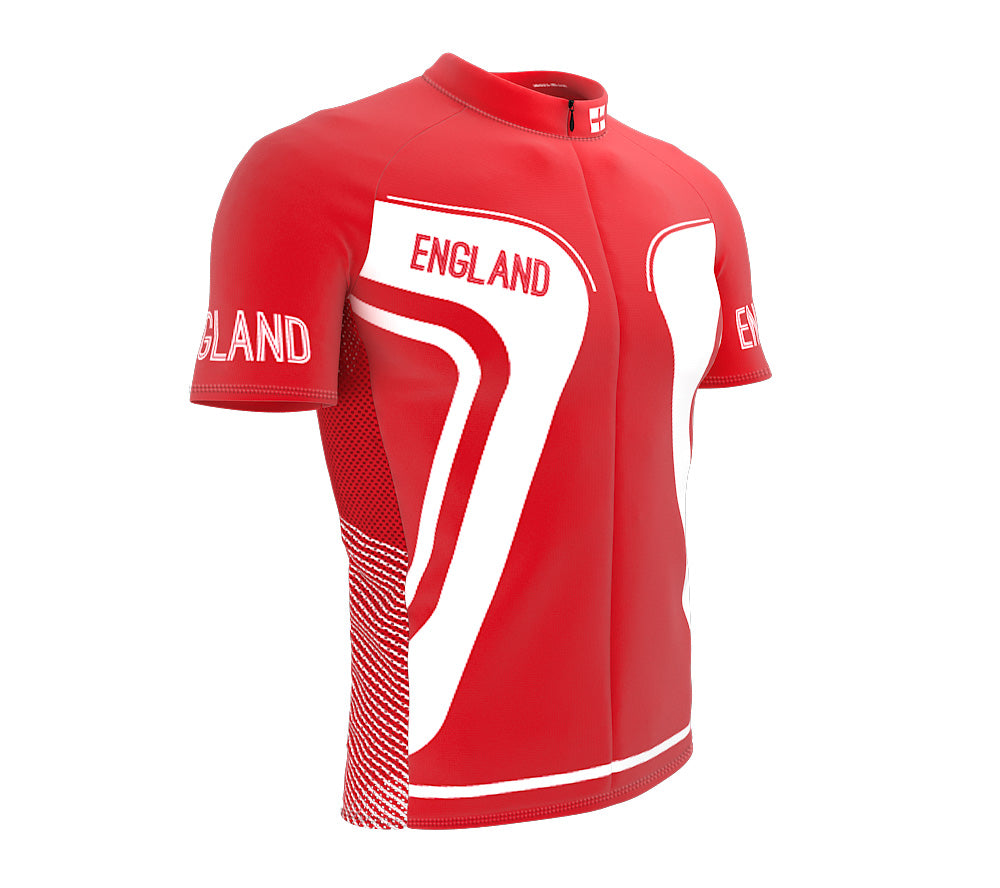 England  Full Zipper Bike Short Sleeve Cycling Jersey