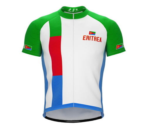 Eritrea Flag Short Sleeve Cycling Jersey Cycling Jersey for Men